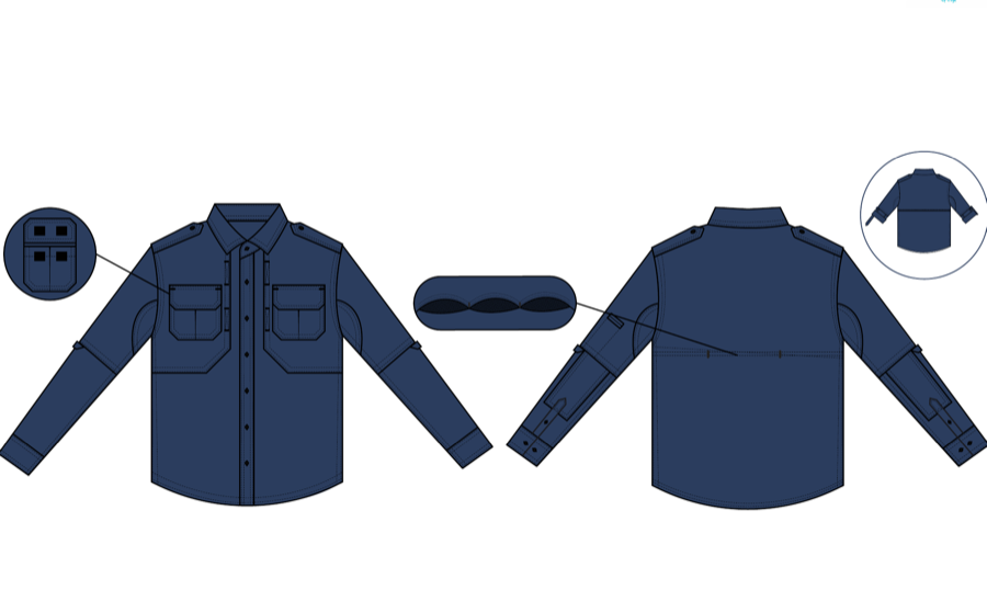Kemeja PDL navy