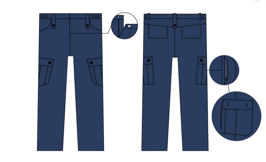 Celana kargo navy