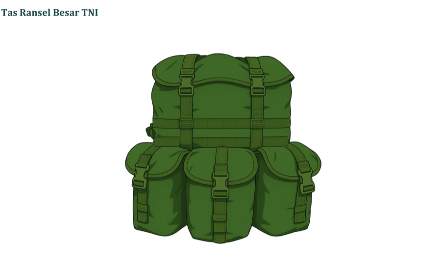 Tas ransel besar TNI